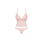 Delicanta Pink Lace Top and Panties Set for Sensual Comfort > Clothes > Bra Sets